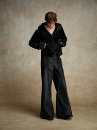 ordúdíordú | Hoodie - Short Velvet Hoodie with Rhinestone Back