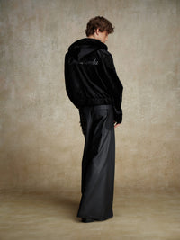 ordúdíordú | Hoodie - Short Velvet Hoodie with Rhinestone Back