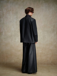 ordúdíordú | Jacket - Collarless Patchwork Leather Jacket