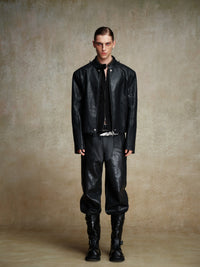 ordúdíordú | Jacket - Multi-button Armor-style Leather Jacket