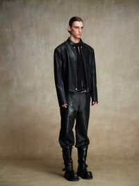 ordúdíordú | Jacket - Multi-button Armor-style Leather Jacket