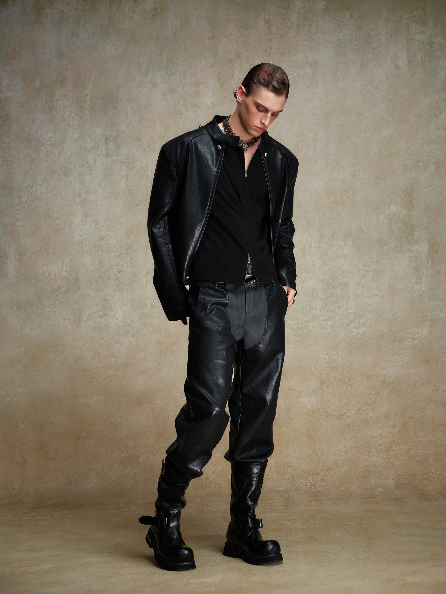 ordúdíordú | Trousers - Patchwork Leather Trousers