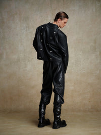 ordúdíordú | Jacket - Multi-button Armor-style Leather Jacket