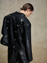 ordúdíordú | Jacket - Multi-button Armor-style Leather Jacket