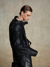 ordúdíordú | Jacket - Multi-button Armor-style Leather Jacket