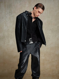 ordúdíordú | Jacket - Multi-button Armor-style Leather Jacket