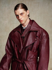 ordúdíordú | Jacket - Black Structured Leather Jacket