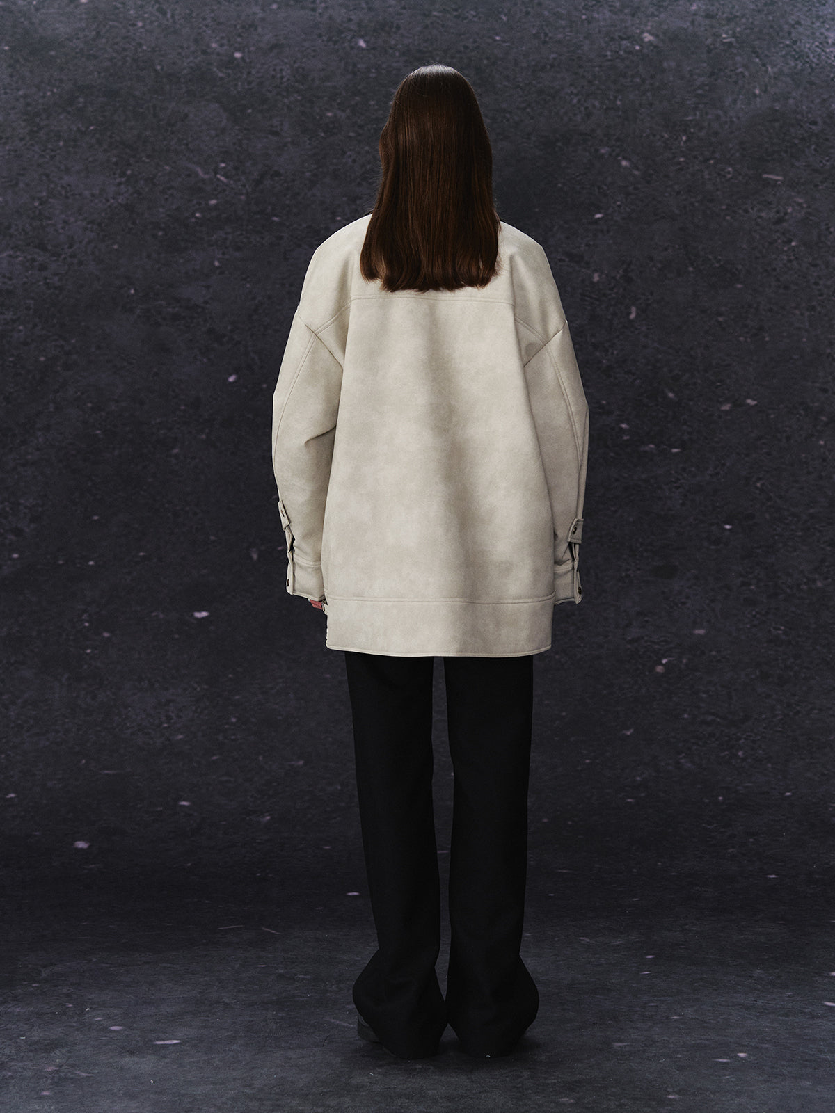 ordúdíordú | Jacket - Mottled Color-blocked Quilted Leather Jacket