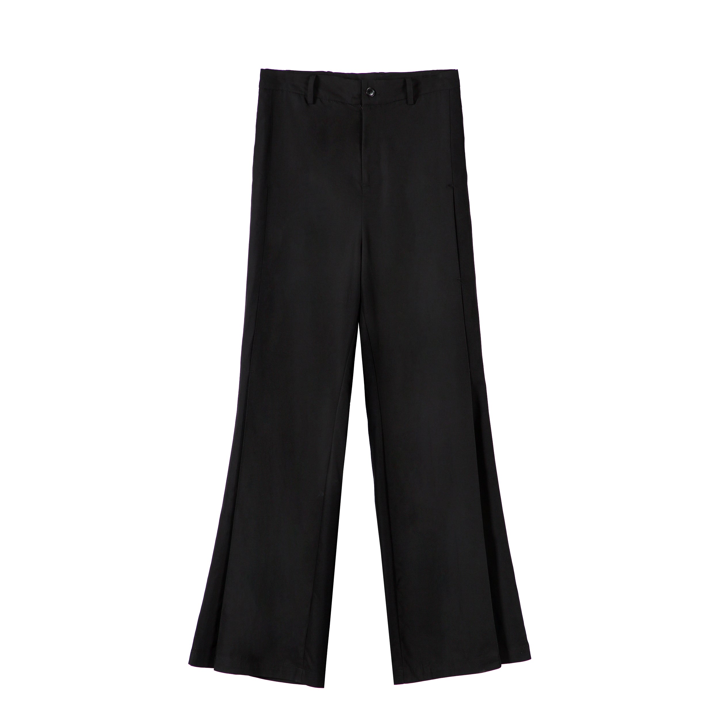 ordúdíordú | Trousers - Bell-Bottomed Lacks with Pleated Sides