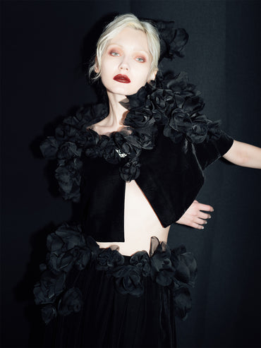 ordúdíordú | Dress - Half Skirt with Black Roses