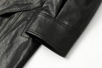 ordúdíordú | Jacket - Black Structured Leather Jacket