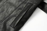 ordúdíordú | Jacket - Black Structured Leather Jacket