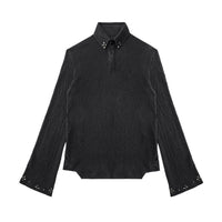 ordúdíordú | Shirt - Dark Textured Diamond Knitting Shirt