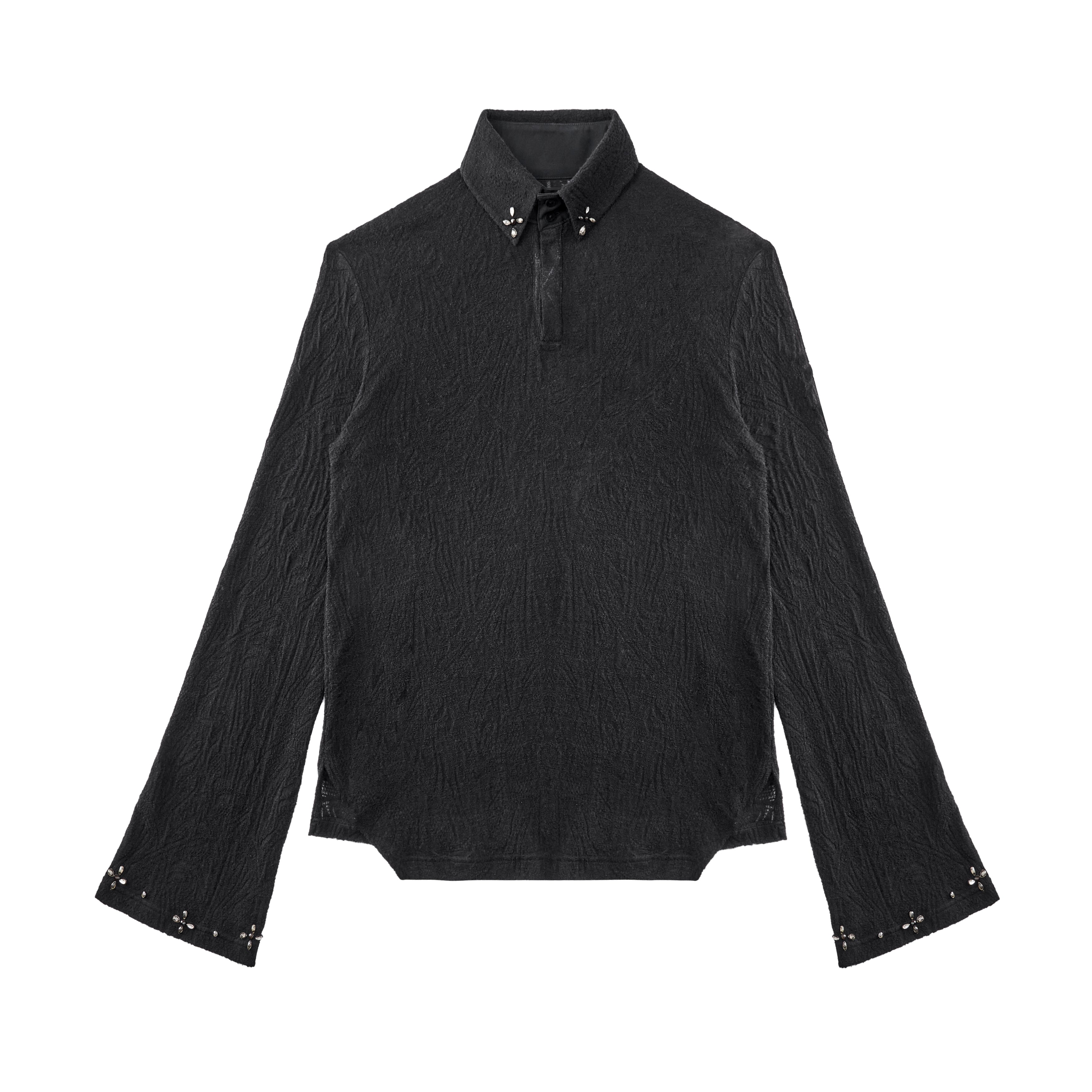 ordúdíordú | Shirt - Dark Textured Diamond Knitting Shirt