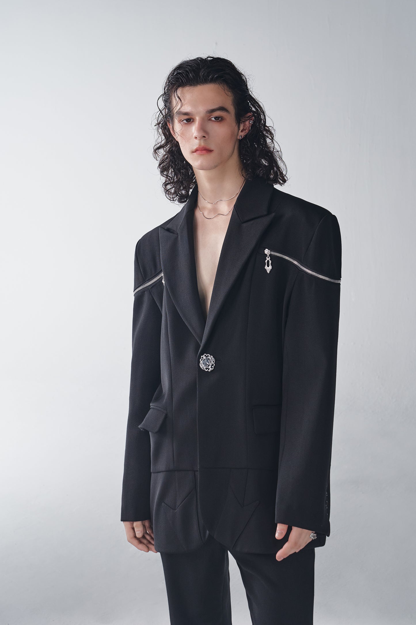 ordúdíordú | Suit - Deconstruct Double Zipper Textured Suit