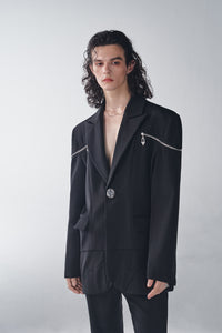 ordúdíordú | Suit - Deconstruct Double Zipper Textured Suit
