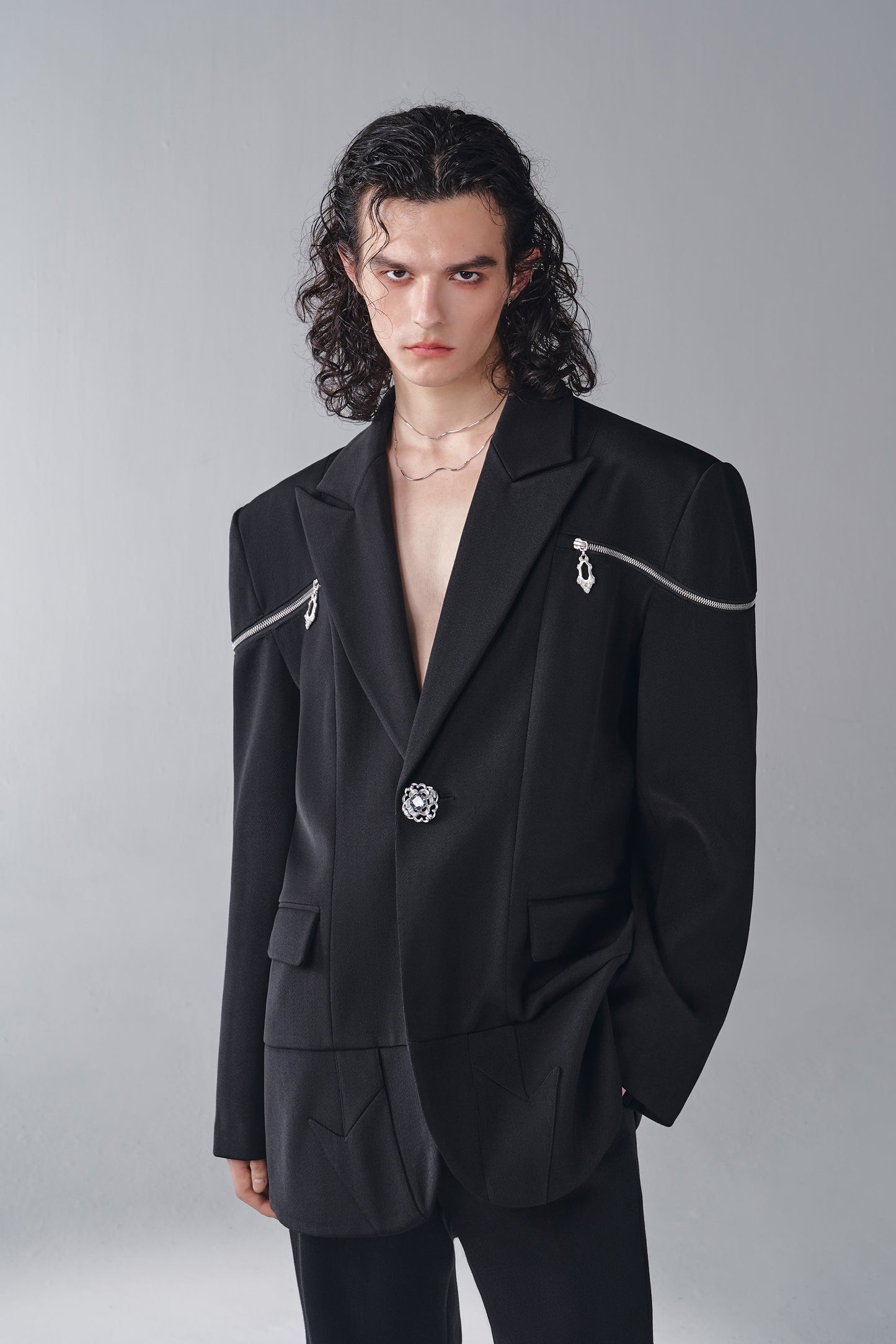 ordúdíordú | Suit - Deconstruct Double Zipper Textured Suit