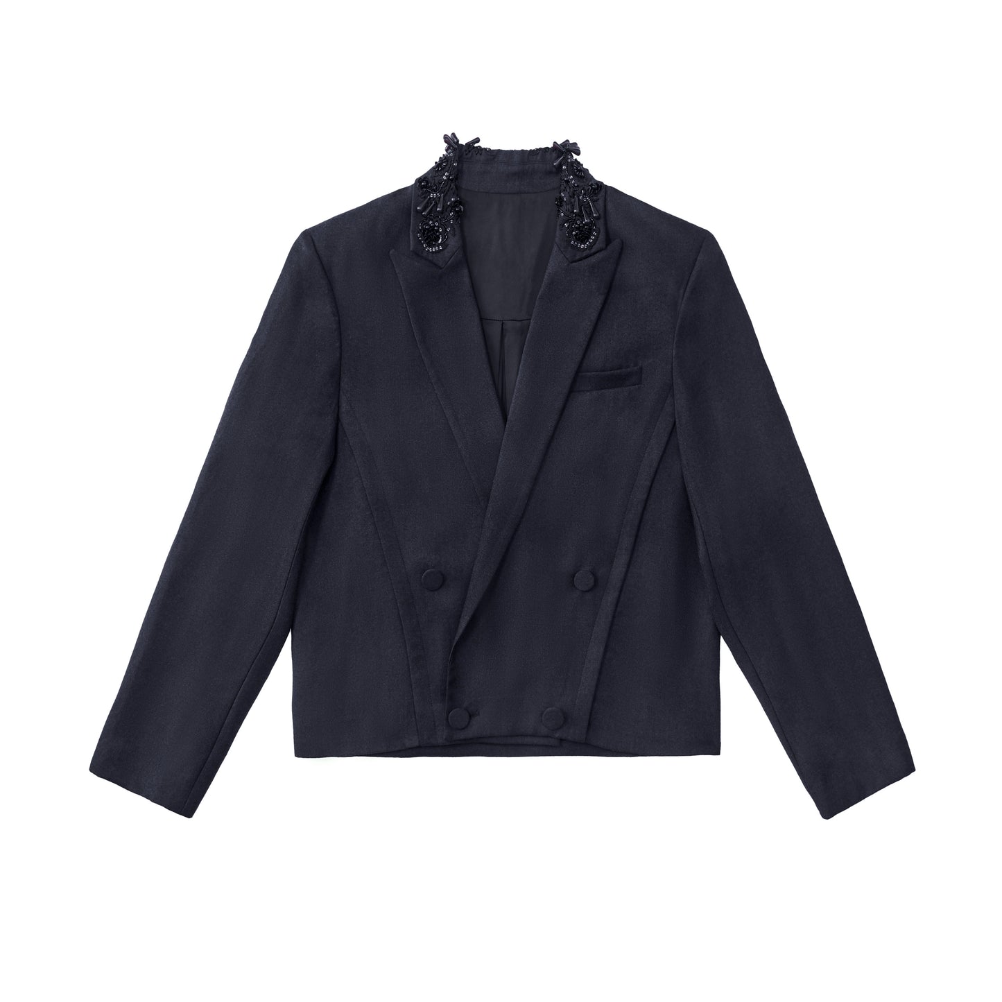 ordúdíordú | Jacket - Diamond Grey Jacket with Collar Embroidery