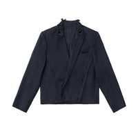 ordúdíordú | Jacket - Diamond Grey Jacket with Collar Embroidery