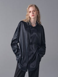 ordúdíordú | Shirt - Double Curved Front Black Shirt