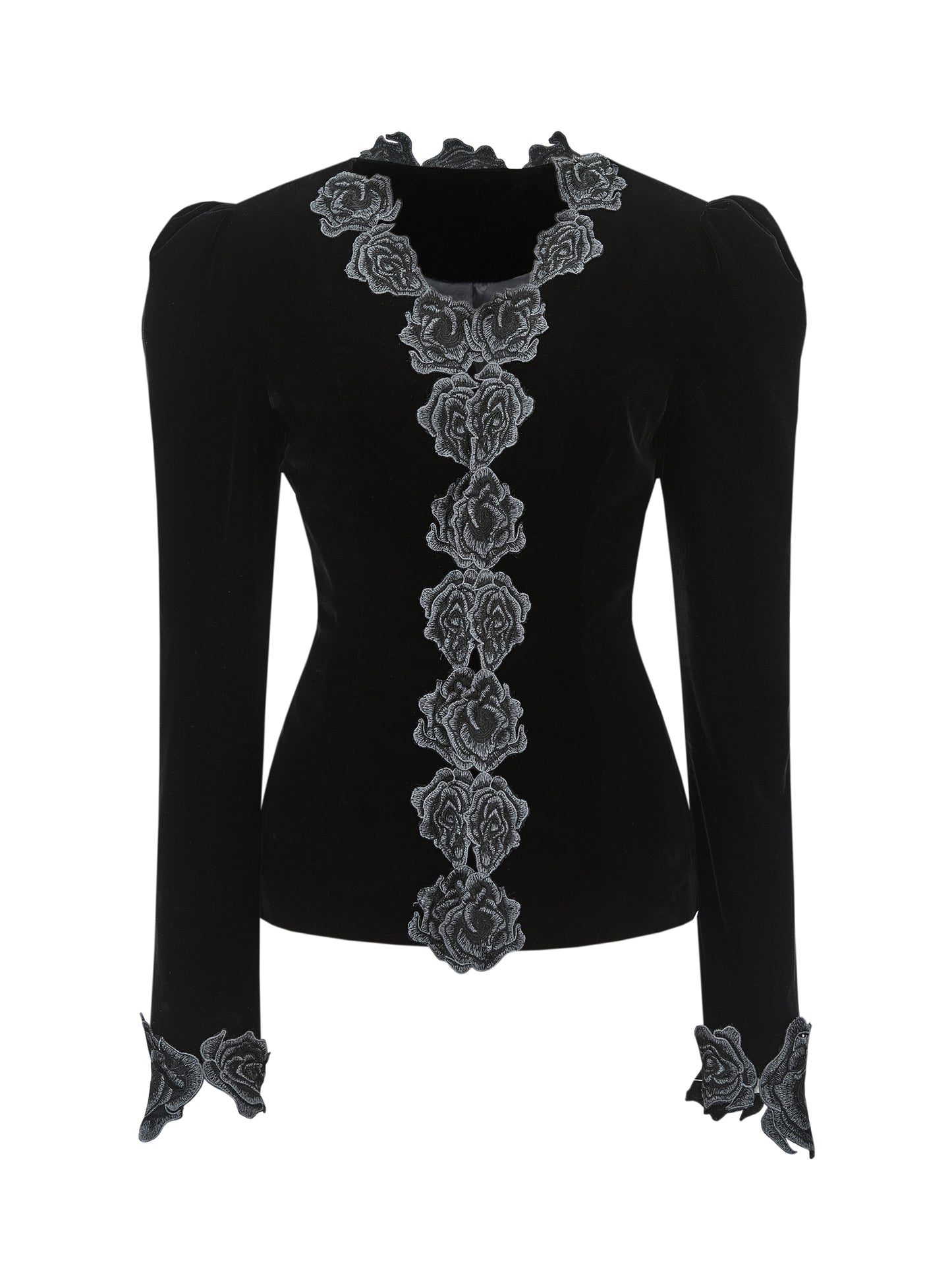 ordúdíordú | Top - Floral Velour Top