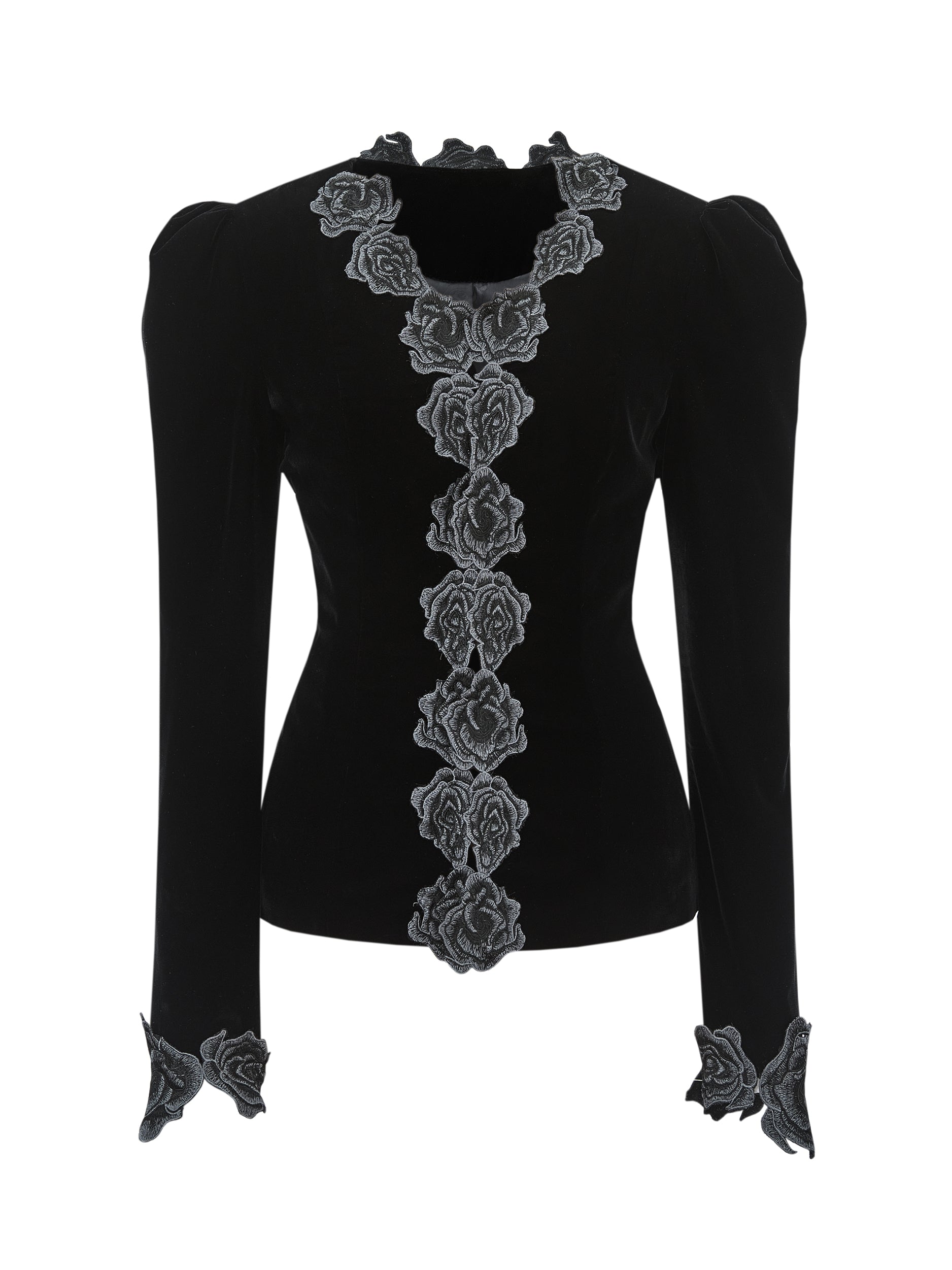 ordúdíordú | Top - Floral Velour Top