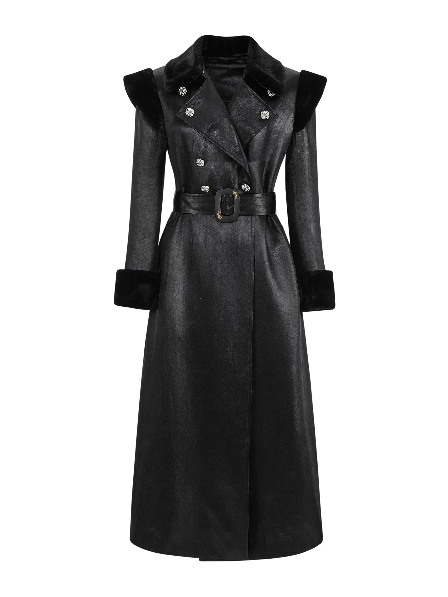 ordúdíordú | Accessory - Glossy Imitation Fur Coat
