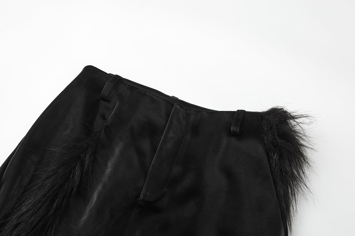 ordúdíordú | Trousers - Glossy Imitation Leather Fur Trousers