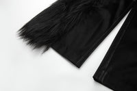 ordúdíordú | Trousers - Glossy Imitation Leather Fur Trousers