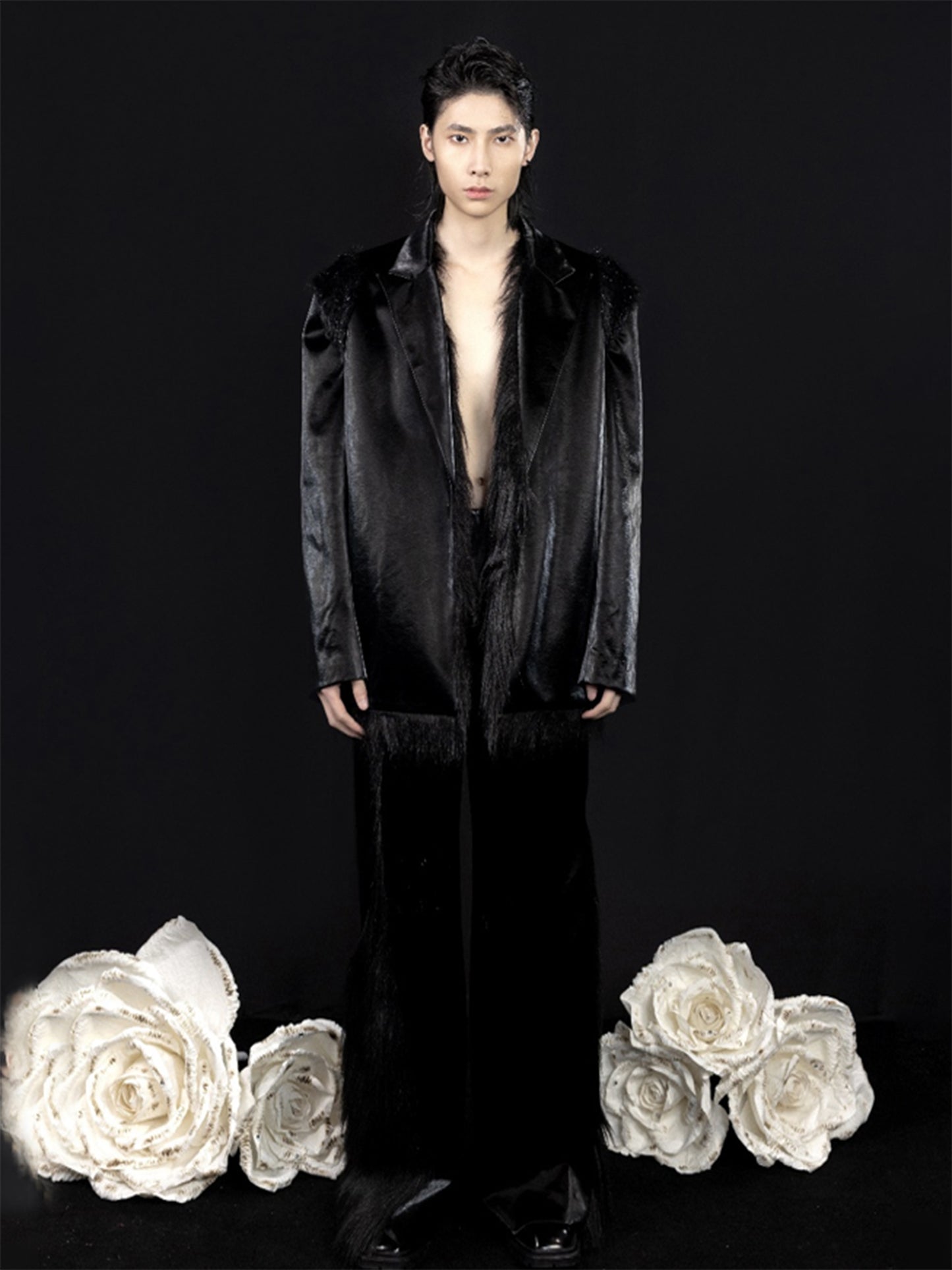ordúdíordú | Suit - Glossy Imitation Leather Fur Suit
