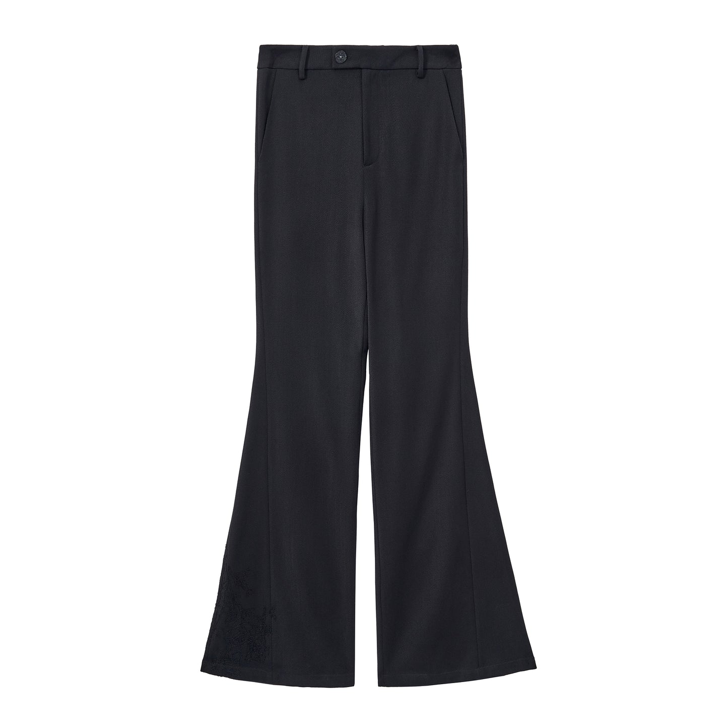 ordúdíordú | Trousers - Loose-cut Embroidered Bell-bottomed Trousers