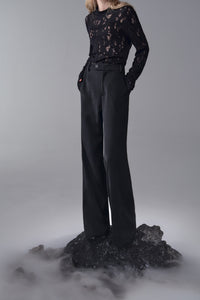 ordúdíordú | Trousers - Loose-cut Embroidered Bell-bottomed Trousers