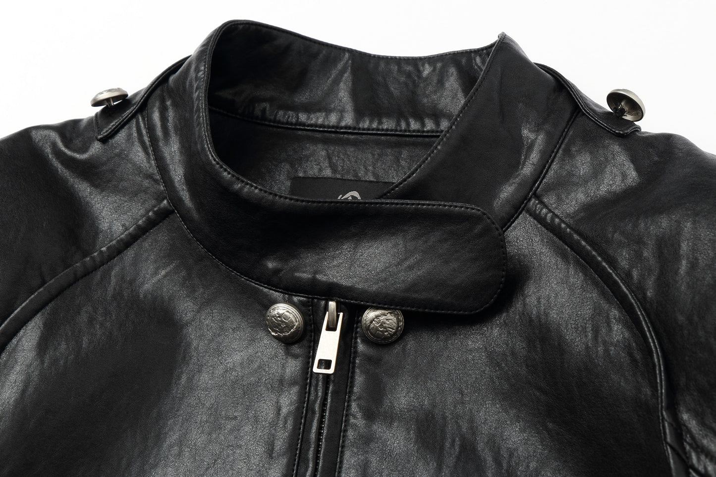 ordúdíordú | Jacket - Multi-button Armor-style Leather Jacket