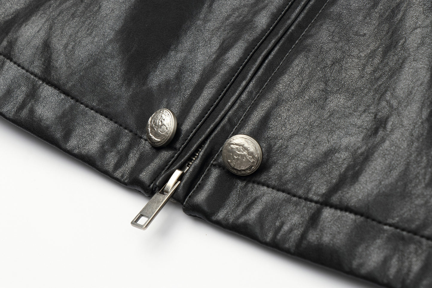 ordúdíordú | Jacket - Multi-button Armor-style Leather Jacket