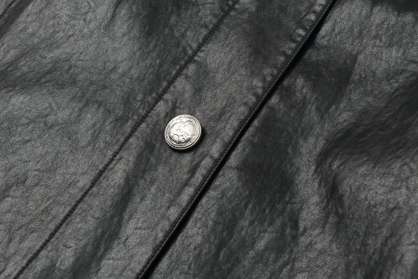 ordúdíordú | Jacket - Multi-button Armor-style Leather Jacket