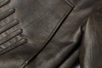 ordúdíordú | Jacket - Brown Leather Jacket with a Silhouette