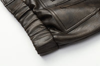 ordúdíordú | Jacket - Brown Leather Jacket with a Silhouette