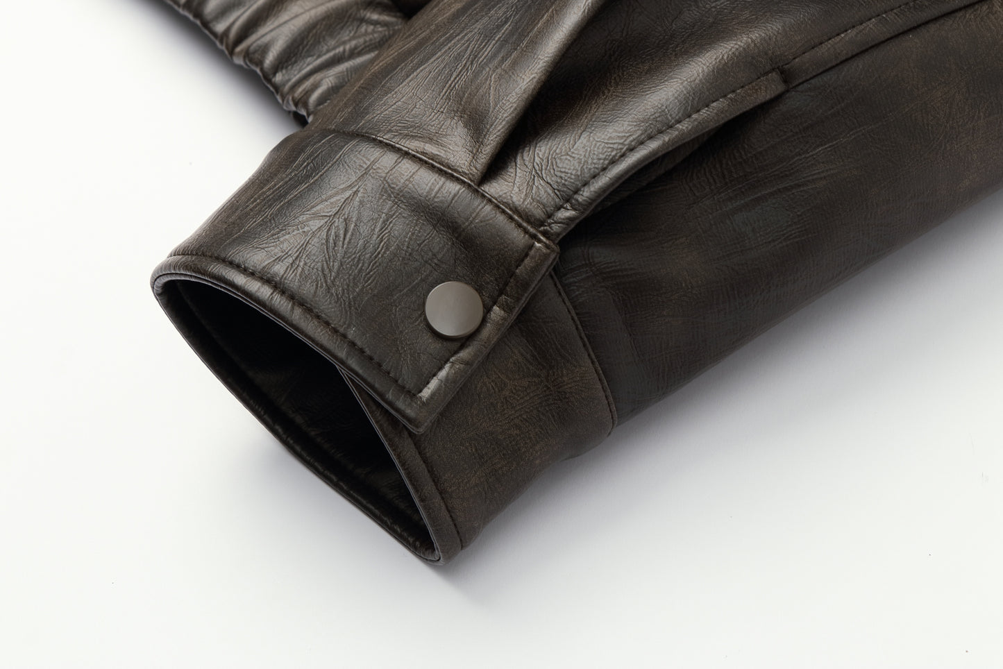 ordúdíordú | Jacket - Brown Leather Jacket with a Silhouette