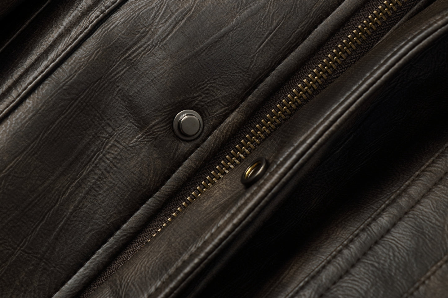 ordúdíordú | Jacket - Brown Leather Jacket with a Silhouette