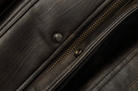 ordúdíordú | Jacket - Brown Leather Jacket with a Silhouette