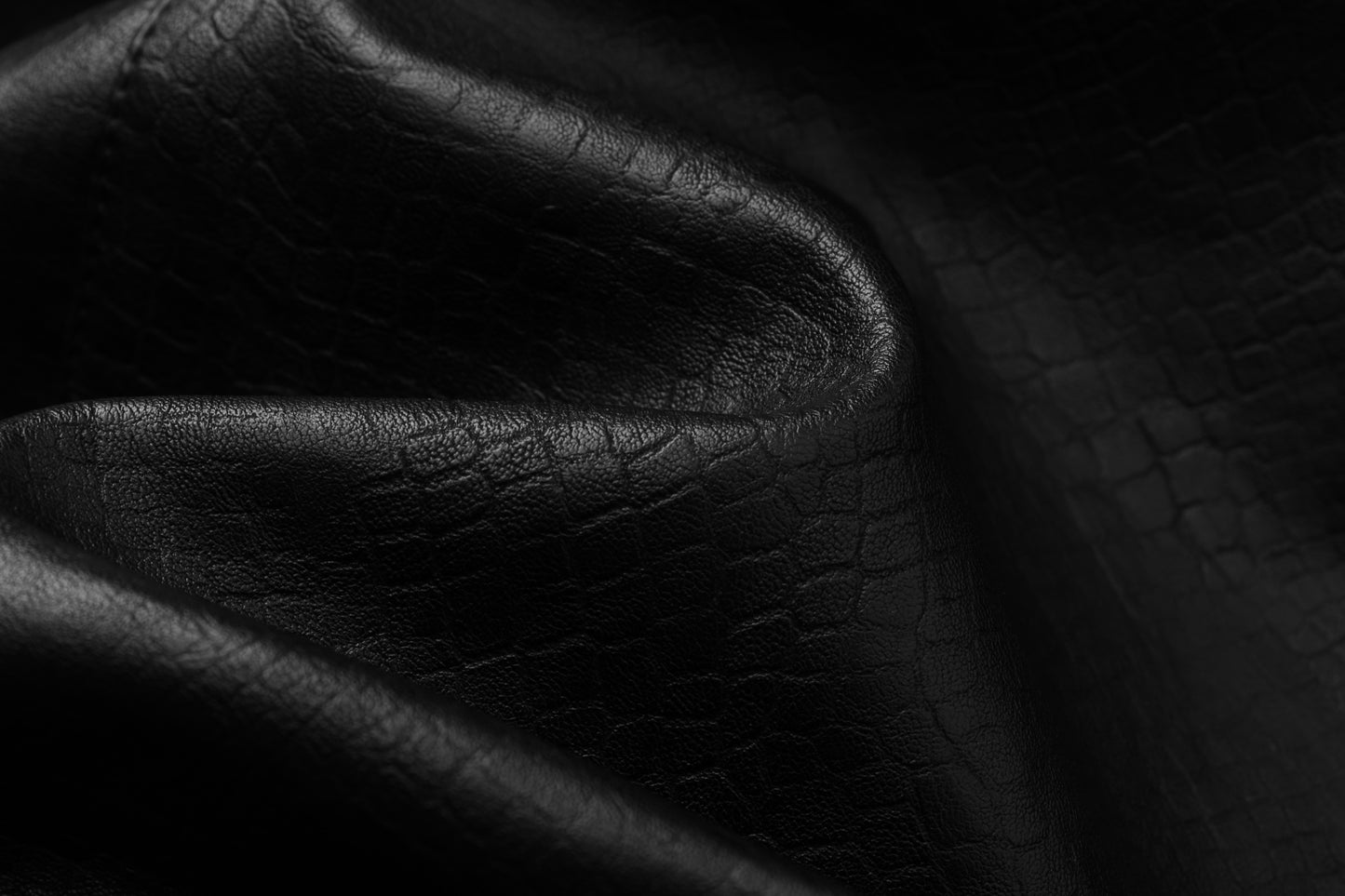 ordúdíordú | Jacket - Double-layered Collar Black Leather Jacket