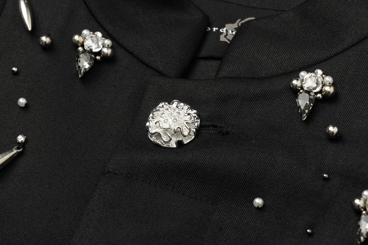ordúdíordú | Jacket - Zhongshan Suit Studded with Diamonds and Beads