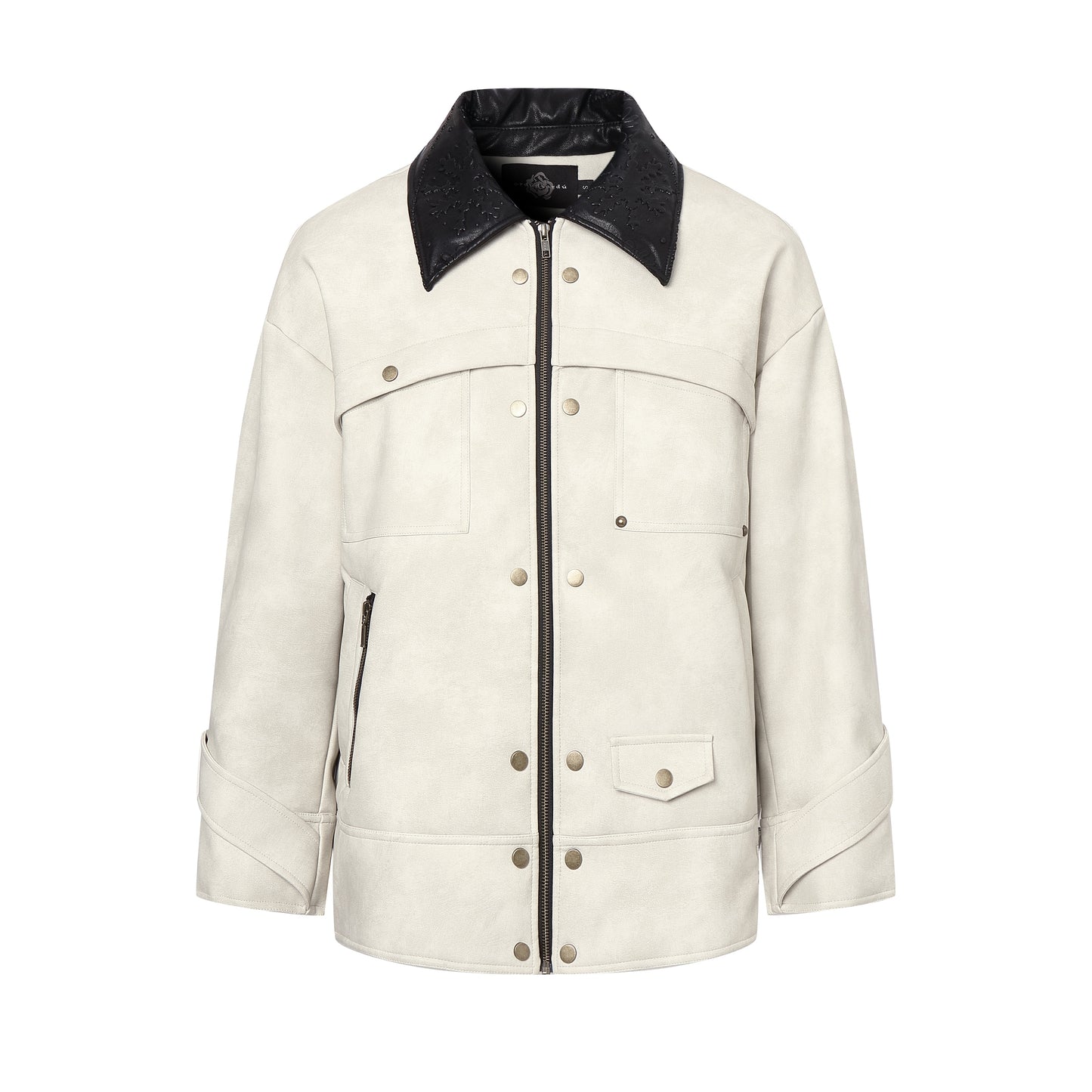 ordúdíordú | Jacket - Mottled Color-blocked Quilted Leather Jacket