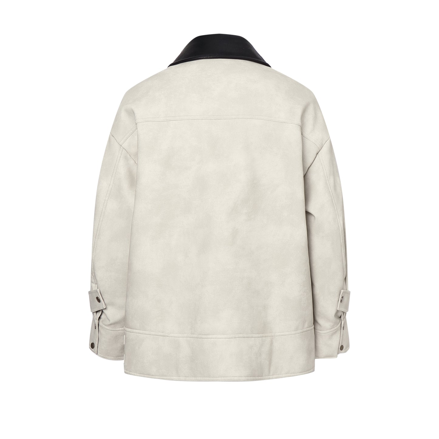 ordúdíordú | Jacket - Mottled Color-blocked Quilted Leather Jacket