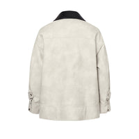 ordúdíordú | Jacket - Mottled Color-blocked Quilted Leather Jacket