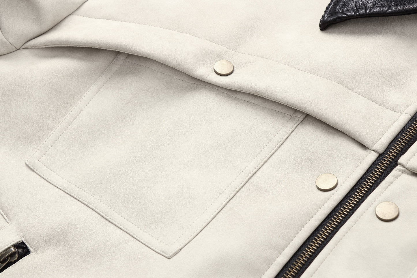 ordúdíordú | Jacket - Mottled Color-blocked Quilted Leather Jacket