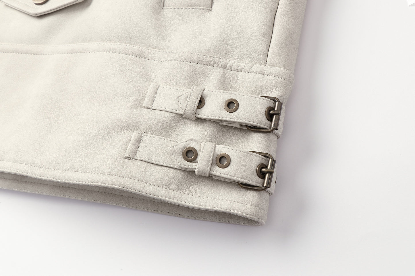 ordúdíordú | Jacket - Mottled Color-blocked Quilted Leather Jacket