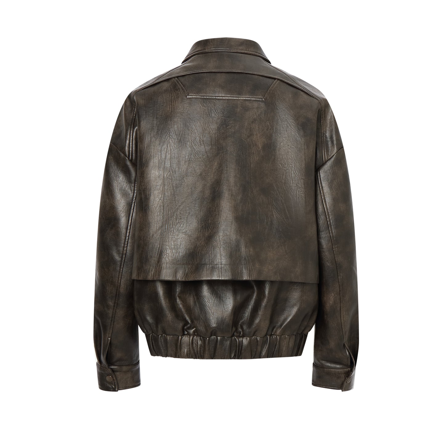 ordúdíordú | Jacket - Brown Leather Jacket with a Silhouette
