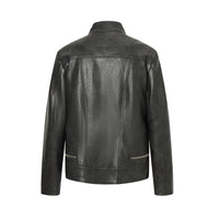 ordúdíordú | Jacket - Gray Leather Jacket with Multi-zipper