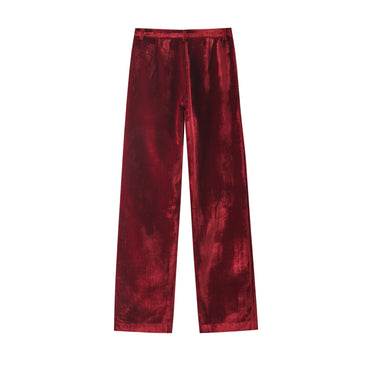 ordúdíordú | Trousers - Red Velvet Pants